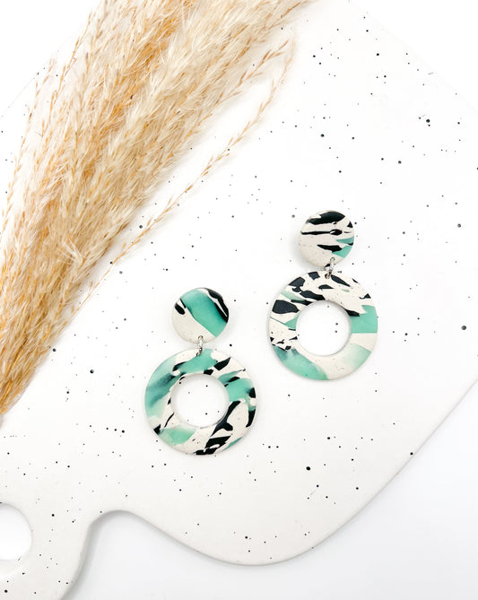 Turquoise Mix Hoops